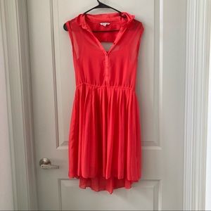 American eagle coral summer dress with keyhole back